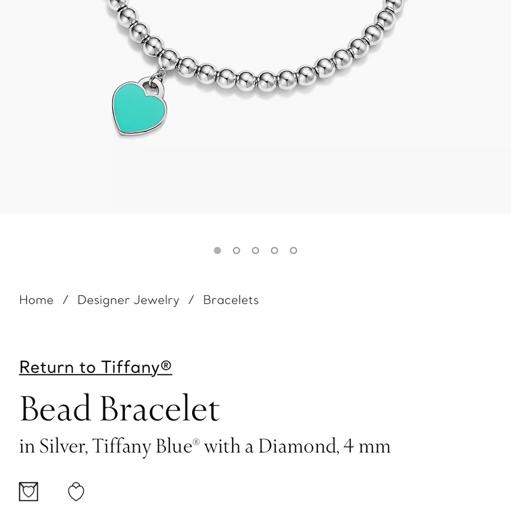 Tiffany & Co. Silver and Blue Bead Bracelet